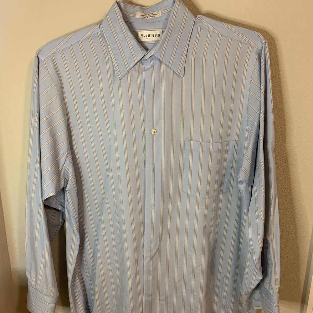 VANHEUSEN - Men’s Wrinkle Free Dress Shirt - 16-16 1/2 32/33 L - EUC